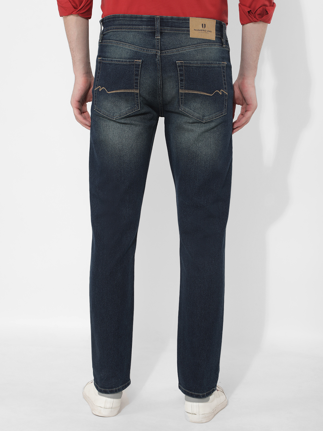 Numero Uno Men Solid Blue Jeans